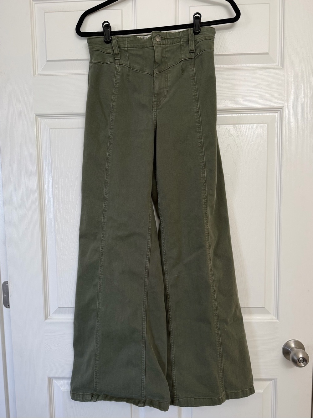 Free People We The Free Libre Wide Leg in Thyme | Size 27